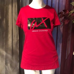 Armani Regular Fit Logo Tee Fuchsia.